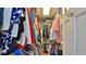 Spacious walk-in closet filled with organized clothing and accessories at 839 Fairway Dr, New Smyrna Beach, FL 32168