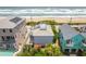 Aerial view of beach house and surrounding area at 6368 S Atlantic Ave, New Smyrna Beach, FL 32169