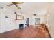 Bright living room with hardwood floors and a fireplace at 415 Braddock Ave, Daytona Beach, FL 32118