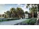 Gated community entrance with palm trees and fountain at 4157 Grande Brick Loop # 18, Orlando, FL 32837