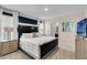 King-size bed, ensuite bathroom access, and modern decor in this spacious bedroom at 5288 Oakbourne Ave, Davenport, FL 33837