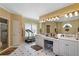Large bathroom with and sinks and a walk-in shower at 10980 Jim Edwards Rd, Haines City, FL 33844
