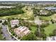 Aerial perspective showcasing community layout and landscaping at 1106 Sunset View Cir # 201, Reunion, FL 34747