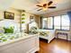 Bright guest bedroom with two twin beds and ocean view at 1513 Ocean Shore Blvd # 9E, Ormond Beach, FL 32176