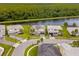 Aerial view of a residential neighborhood near a lake at 3951 Oakville Ave, Kissimmee, FL 34741