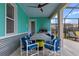 Outdoor patio with table, chairs and grill at 6032 Broad Oak Dr, Davenport, FL 33837