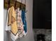 Towels hanging on rustic wood rack in kitchen at 4803 Brier Rose Ln, Kissimmee, FL 34746