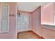 Private condo entrance with double doors and exterior lighting at 645 Marina Point Dr # 6450, Daytona Beach, FL 32114