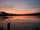Stunning sunset over a serene lake with lily pads at 16837 Arrowhead Blvd, Winter Garden, FL 34787