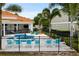 Private backyard with pool, patio, and fence at 7487 Gathering Dr, Reunion, FL 34747