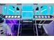 Space-themed bunk beds with built-in lighting and decor at 7487 Gathering Dr, Reunion, FL 34747