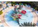 Overhead view of a waterpark with slides and play area at 7487 Gathering Dr, Reunion, FL 34747
