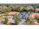 Aerial view of a house and surrounding neighborhood at 9217 Hidden Bay Ln, Orlando, FL 32819