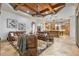 Relaxing living room with leather furniture and hardwood floors at 9139 Tibet Pointe Cir, Windermere, FL 34786