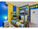 Minion-themed bedroom with a single bunk bed at 2433 Caravelle Cir, Kissimmee, FL 34746