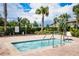 Relaxing hot tub surrounded by lush landscaping at 8911 Stinger Dr, Champions Gate, FL 33896