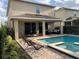 Inviting pool area with patio furniture and spa at 7405 Marker Ave, Kissimmee, FL 34747
