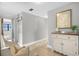 Bright hallway with decorative console table at 4445 S Atlantic Ave # 606, Ponce Inlet, FL 32127