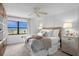 Bedroom with a king-size bed and ocean view at 4445 S Atlantic Ave # 606, Ponce Inlet, FL 32127