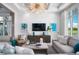Spacious living room with large windows and comfortable seating at 4139 Grande Brick Loop # 15, Orlando, FL 32837