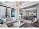 Open living room showcasing a spacious layout, neutral color palette, and modern furniture at 4168 Grande Brick Loop # 26, Orlando, FL 32837