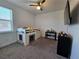 Bedroom with built-in bunk bed, window, and TV at 728 Costa Ln, Debary, FL 32713
