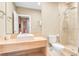 Modern bathroom with walk-in shower and vanity at 3062 Rockefeller Way, Kissimmee, FL 34747