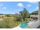 Aerial view of the house, pool, and backyard at 5507 Worsham Court, Windermere, FL 34786