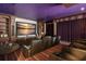 Luxurious home theater with large screen, comfortable seating, and a starry ceiling at 5507 Worsham Court, Windermere, FL 34786