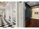 Private home elevator with wood and leather finishes at 5507 Worsham Court, Windermere, FL 34786