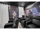 Home theater with black reclining chairs and Star Wars mural at 6115 High Seas Dr, Orlando, FL 32821
