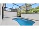 Private, screened-in plunge pool in a courtyard setting at 6115 High Seas Dr, Orlando, FL 32821