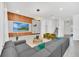 Open living room with sectional sofa, coffee table, and modern accents at 6115 High Seas Dr, Orlando, FL 32821