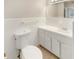 Clean bathroom with white vanity and tiled walls at 326 Banyan Dr, Maitland, FL 32751