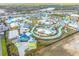 Aerial view of water park with slides and various attractions at 3054 Pirate Way, Kissimmee, FL 34747
