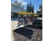Two surreys for rent parked outside of the Shark Lounge at 370 Lasso Dr, Kissimmee, FL 34747