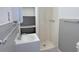 Small bathroom with shower and vanity at 1414 Johns Ave, Haines City, FL 33844