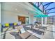Covered patio with seating area, and view of pool at 4289 Lana Ave, Davenport, FL 33897