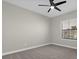 Spacious bedroom with ceiling fan and neutral color scheme at 196 Aidans Lndg, Haines City, FL 33844