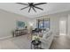 Bright living room with sliding doors to backyard and neutral decor at 196 Aidans Lndg, Haines City, FL 33844