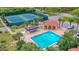 Community tennis and pickleball courts at 466 Bouchelle Dr # 202, New Smyrna Beach, FL 32169