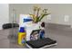 Kitchen counter with small appliances and cleaning supplies at 770 Pebble Beach Dr, Davenport, FL 33896