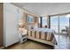 Beachfront bedroom with king-size bed and ocean view at 701 S Atlantic Ave # 508, Daytona Beach, FL 32118
