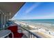 Balcony with stunning ocean view at 701 S Atlantic Ave # 508, Daytona Beach, FL 32118
