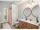 Double vanity bathroom with walk-in shower at 858 Creston Dr, Maitland, FL 32751