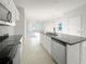 Kitchen with island and dark countertops at 3744 Sagefield Dr, St Cloud, FL 34773