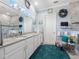 Spa-like bathroom with double vanity, large shower, and relaxing decor at 4904 W Fountainwood Dr, St Cloud, FL 34772