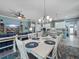 Open dining area with a large table and view of the living room at 4904 W Fountainwood Dr, St Cloud, FL 34772