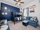 Nautical-themed bedroom with bunk beds and comfy couch at 4904 W Fountainwood Dr, St Cloud, FL 34772