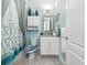 Light and airy bathroom with a shower/tub combo and vanity at 4904 W Fountainwood Dr, St Cloud, FL 34772